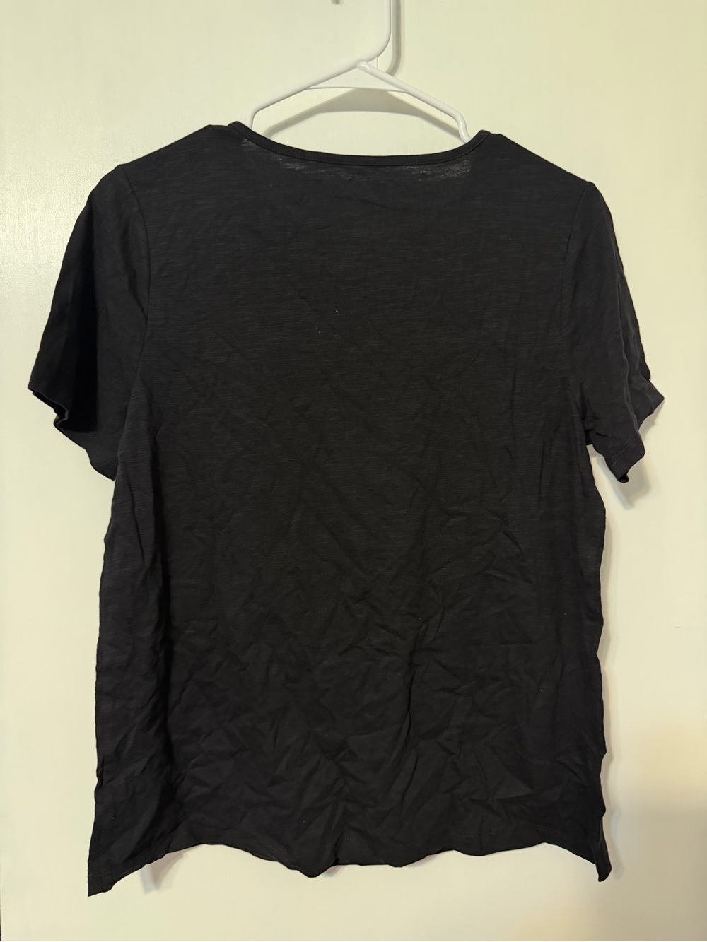 croft & barrow Black Short-Sleeve Smocked Yoke Tee - Picture 3 of 3
